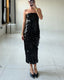 LIFE OF THE PARTY MIDI DRESS - BLACK