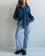HALSTON DENIM TOP