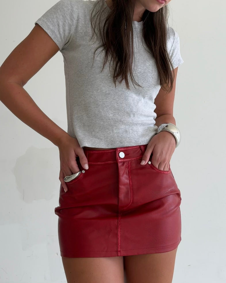 SPENCER LEATHER MINI SKIRT