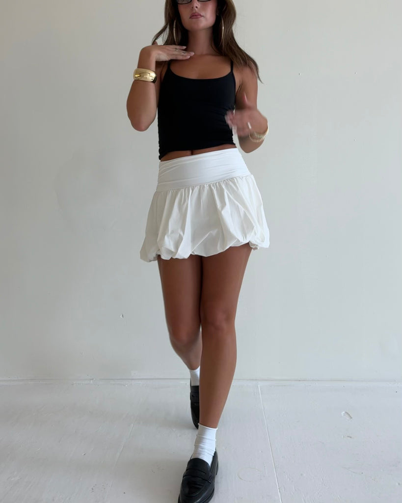 MIA BUBBLE SKIRT - WHITE