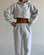 ETIQUETTE RAW HEM HOODIE - HEATHER WHITE